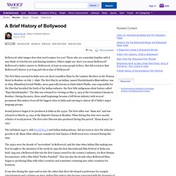 A Brief History of Bollywood - Associated Content - associatedcontent.com