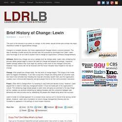Brief History of Change: Lewin - LeaderLab