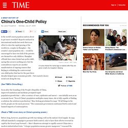 A Brief History of China's One-Child Policy