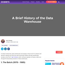 History of the Data Warehouse