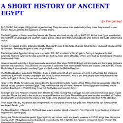 A Brief History of Ancient Egypt