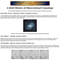 Brief History of Cosmology
