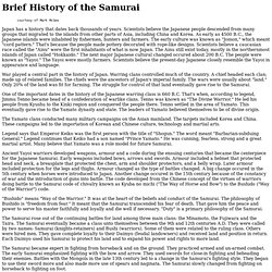 Brief History of Samurai