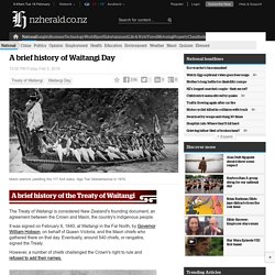 A brief history of Waitangi Day