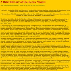 Brief History of the Kebra Negast