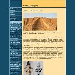 A brief introduction to the Sumerians