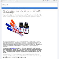 A brief about dyne pens- what it is and why it is used for surface testing? : Blogger