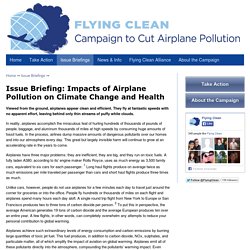 Issue Briefing: Impacts of Airplane Pollution on Climate Change and Health