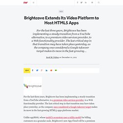 Brightcove Extends Its Video Platform to Host HTML5 Apps - ReadWriteCloud