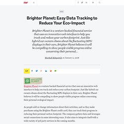 Brighter Planet: Easy Data Tracking to Reduce Your Eco-Impact -