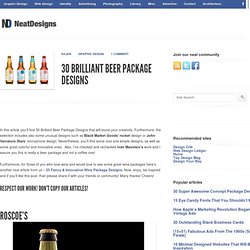 30 Brilliant Beer Package Designs