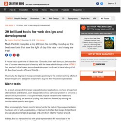 20 brilliant tools for web design and development