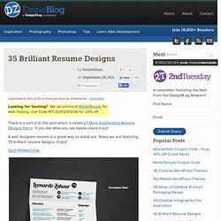 35 Brilliant Resume Designs at DzineBlog.com - Design Blog &Inspiration - StumbleUpon