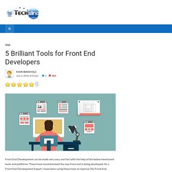 5 Brilliant Tools for Front End Developers