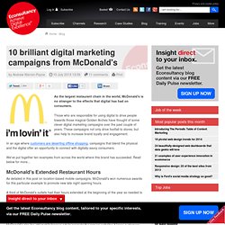 10 brilliant digital marketing campaigns from McDonald's
