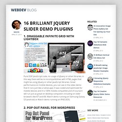 16 Brilliant jQuery Slider Demo Plugins