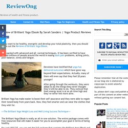 Review of Brilliant Yoga Ebook By Sarah Sanders