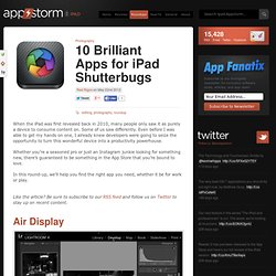 10 Brilliant Apps for iPad Shutterbugs