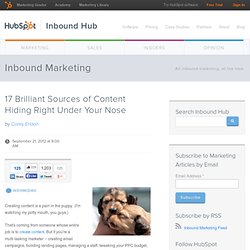 17 Brilliant Sources of Content Hiding Right Under Your Nose