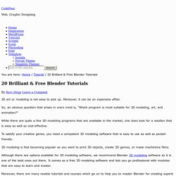 20 Brilliant and Free Blender Tutorials [Blender Animation Tutorials]