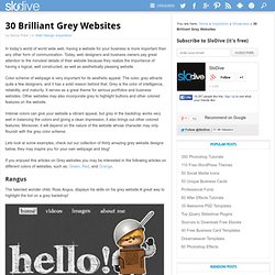 30 Brilliant Grey Websites