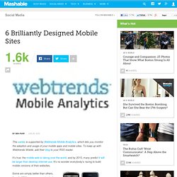 6 Brilliantly Designed Mobile Sites