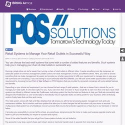 Retail Systems to Manage Your Retail Outlets in Successful Way