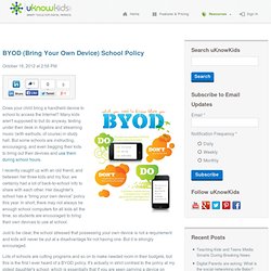 BYOD (Bring Your Own Device) School Policy