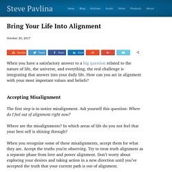 Bring Your Life Into Alignment