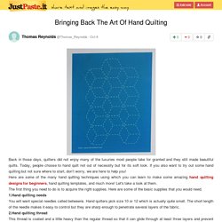 Easy Hand Quilting Templates For Beginners