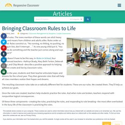 Bringing Classroom Rules to Life