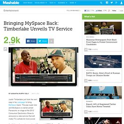 Bringing MySpace Back: Timberlake Unveils MySpace TV