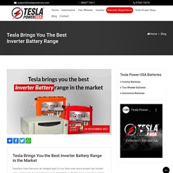 Tesla Brings You the Best Inverter Battery Range in the Market
