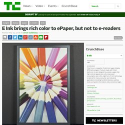 E Ink brings rich color to ePaper, but not to e-readers