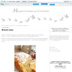 Brioche russe. - Mes gourmandises, qu'on se le dise ...