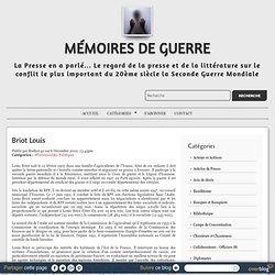 Briot Louis - LHL - L'Histoire de la Seconde Guerre Mondiale à La Loupe - Fiches biographiques - Articles de presse par Rodney42