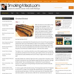 Smoked Brisket with Onion Marinade - Smoking Meat Newsletter