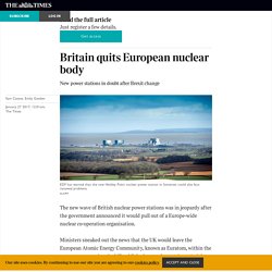 Britain quits European nuclear body