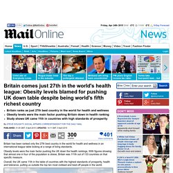 Britain comes 27th in the world's health league