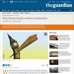 Why Britain needs a written constitution