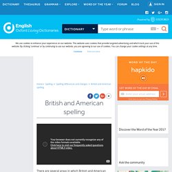 British and American spelling
