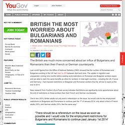 British the most worried about Bulgarians and Romanians