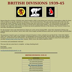 British Divisions WW2