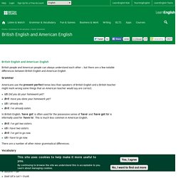 British English and American English