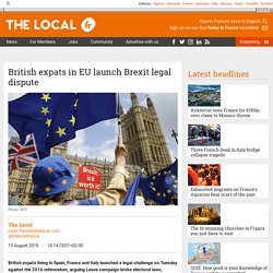 British expats in EU launch Brexit legal dispute