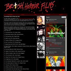 British Horror Films website - The top 100