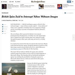 British Spies Said to Intercept Yahoo Webcam Images