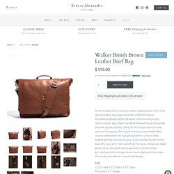 Walker British Brown Leather Brief Bag – Ernest Alexander