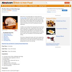 British Pork Recipes: Perfect Roast Pork Recipe