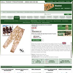 Buy your British Army soldier-95 desert combat trousers from Surplus a (...)